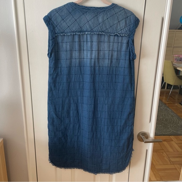 Anthropologie Cloth and Stone frayed chambray denim tunic in Sz small - Picture 8 of 15